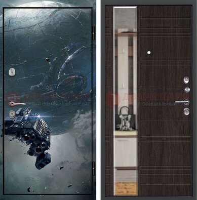 Железная дверь с фотопечатью космической фантастики ДФ-51 в Бронницах