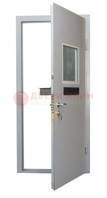 Белая металлическая дверь в кассу ДКС-1 в Бронницах