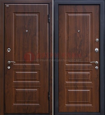 Темная металлическая дверь с МДФ ДМ-140 в Бронницах
