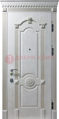 Белая дверь с МДФ ДМ-525 в Бронницах