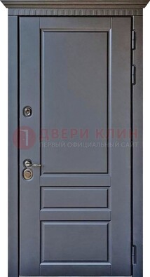 Тёмная входная дверь для коттеджа с МДФ ДМ-528 в Бронницах