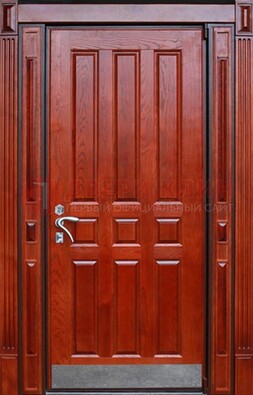 Красная входная дверь для улицы с МДФ ДМ-532 в Бронницах
