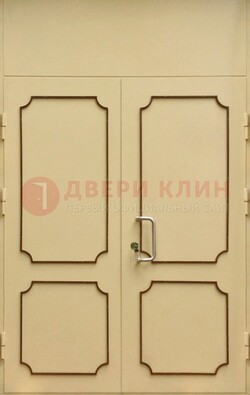 Светлая двухстворчатая дверь для загородного дома с МДФ ДМ-534 в Бронницах