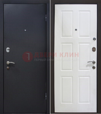Черная металлическая дверь с порошковым покрытием ДП-193 в Тольятти