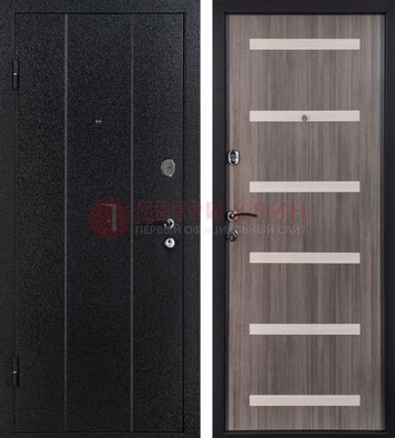 Черная стальная дверь с порошковым окрасом ДП-199 в Бронницах