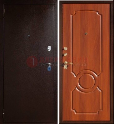 Темная железная дверь с порошковым напылением ДП-46 в Бронницах