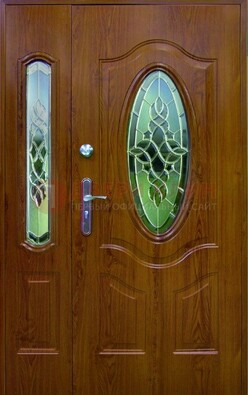 Парадная дверь со стеклянными вставками ДПР-73 для дома в Бронницах
