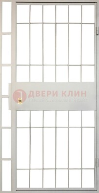 Железная решетчатая дверь в белом цвете ДР-19 в Бронницах