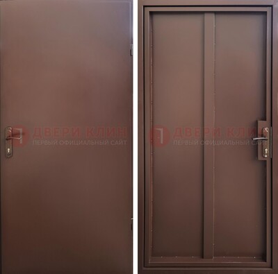 Техническая дверь с порошковым покрытием медный антик с двух сторон ДП-253 в Бронницах
