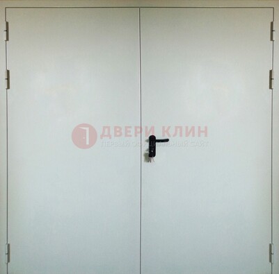 Белая металлическая техническая дверь ДТ-8 в Бронницах
