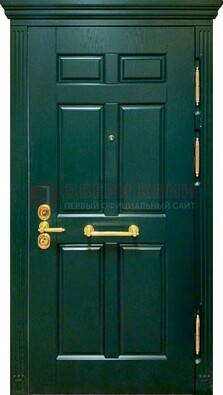 Классическая зеленая дверь с виноритом на улицу ДВТ-248 в Бронницах