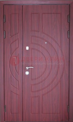 Тамбурная красная железная дверь с виноритом ДВТ-3 в Бронницах