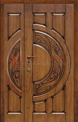 Коричневая входная дверь с виноритом ДВТ-5 в Бронницах