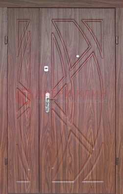 Железная тамбурная полуторная дверь с МДФ ПЛ-7 в Бронницах